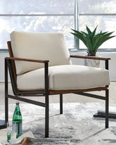 Tampa Furniture Outlet Lutz - Ashley Furniture - Tilden Accent Chair - Accent Chair / Ivory/Brown - A3000271